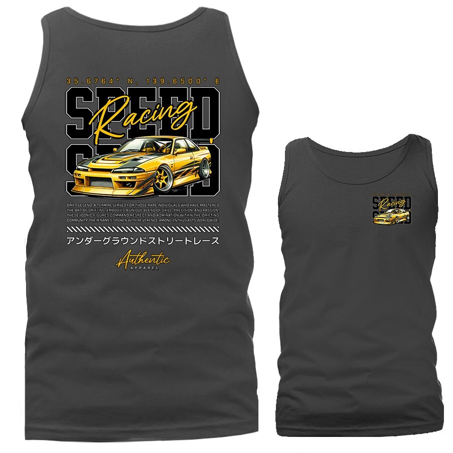 Speed Racing Drift Imported Tuned Custom JDM Sports Car Tank Top