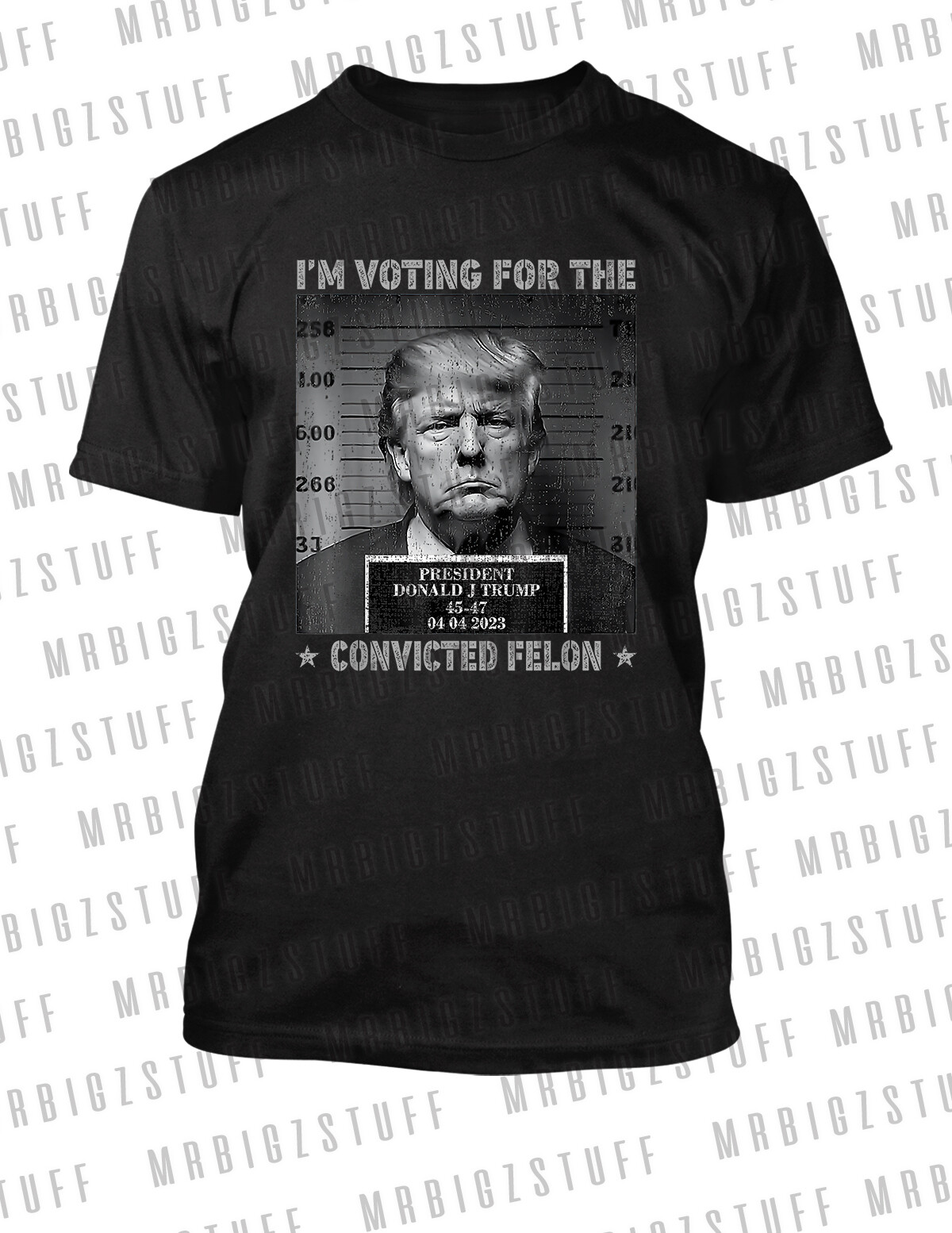 I’m Voting for Trump Felon Tee Shirt Big Tall Small Pro Club Shaka RTP #5