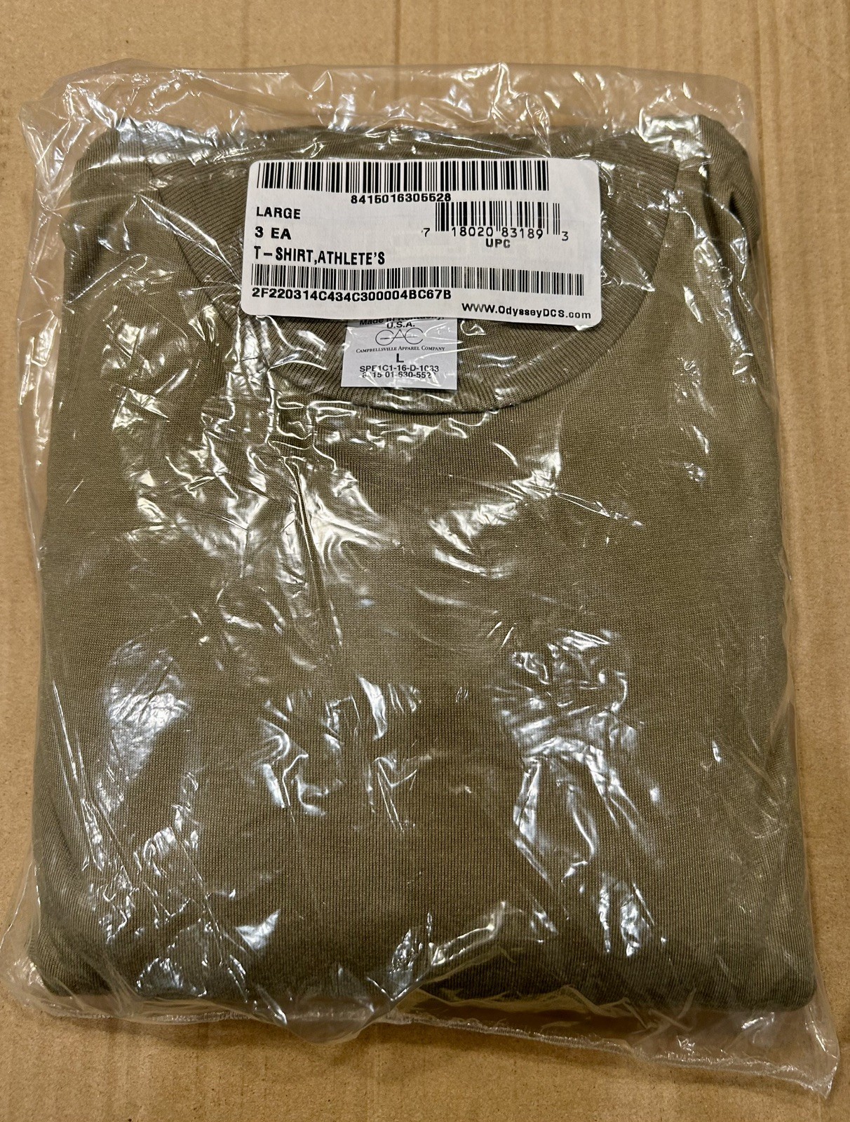 3 PACK -Coyote Brown Official AR 670-1 US Army Compliant Solid Military T-Shirts