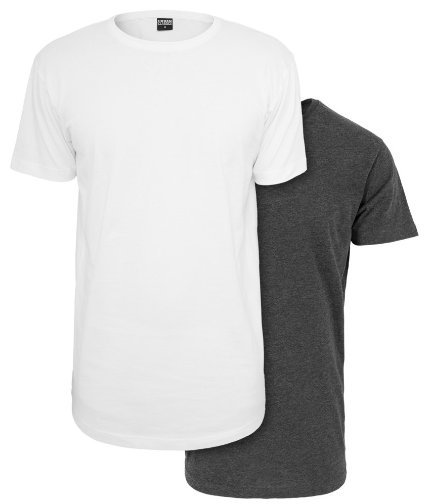 Urban Classics Pre-Pack Shaped Long Tee 2-Pack T-Shirt Top Oversize