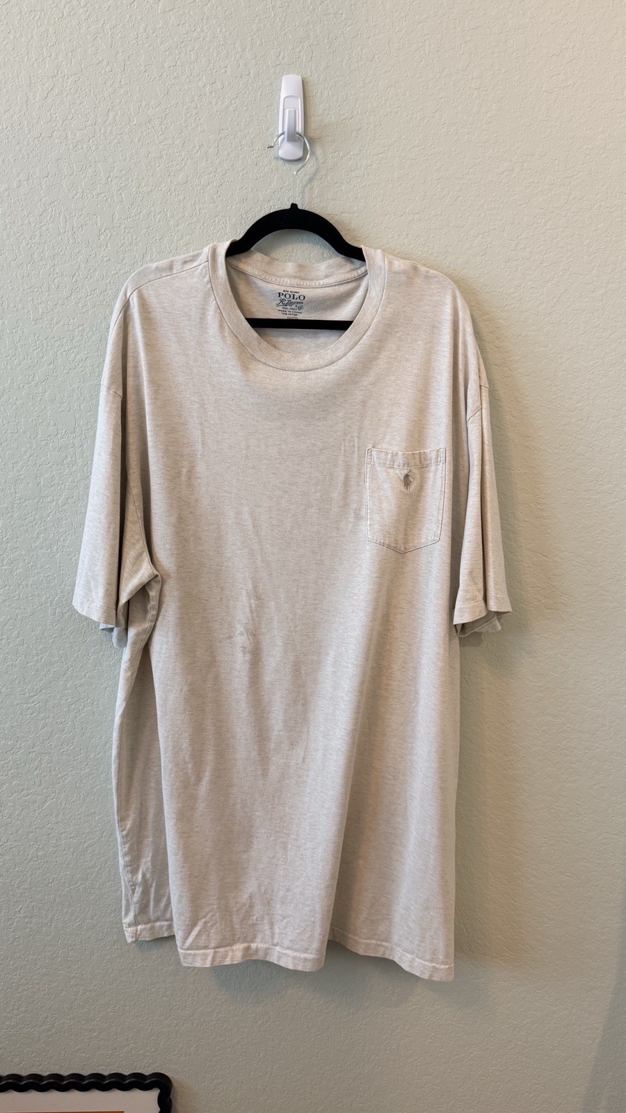 Polo Ralph Lauren Big & Tall Khaki Tan Embroidered LOGO Short Sleeve T Shirt