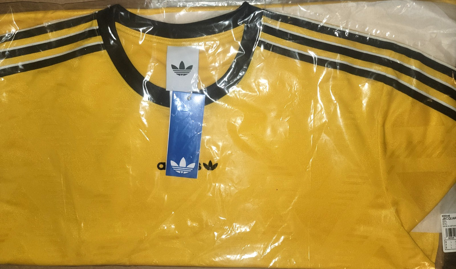 RARE! NEW MEN’S ADIDAS ORIGINALS TREFOIL JACQUARD SHIRT ~SIZE XL #KE3336
