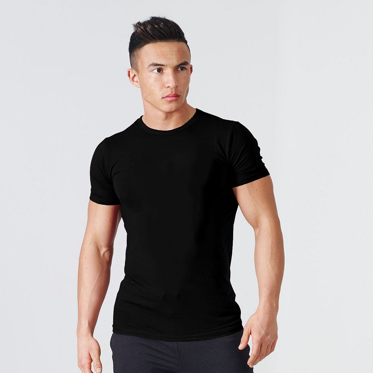 Men’s Gym Bodybuilding Fitness Cotton Clothing Muscle Muscle T-shirt Tee Vest