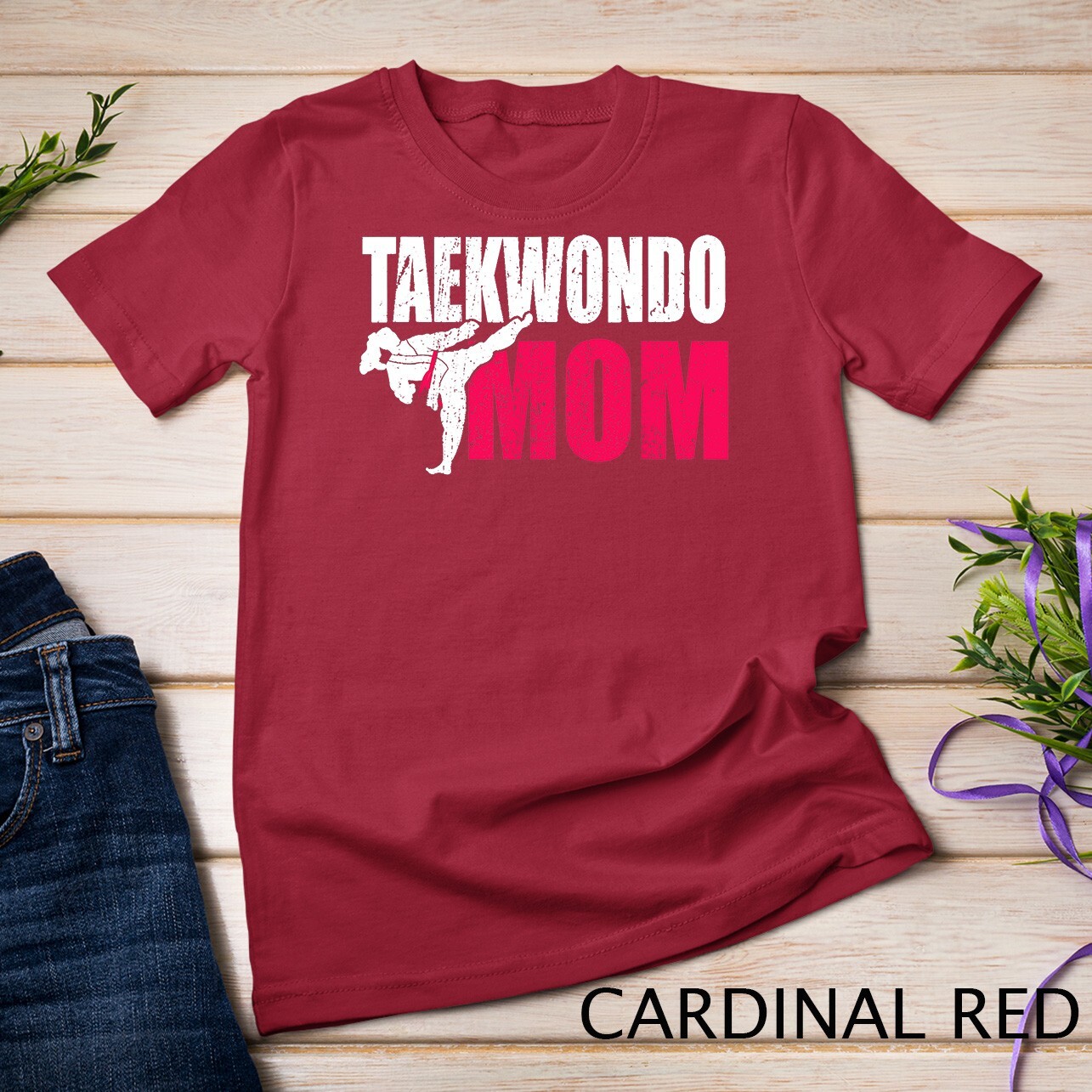 Taekwondo Mom Gift Idea Women Tae Cool Taekwondo Uniform T-Shirt Unisex T-shirt