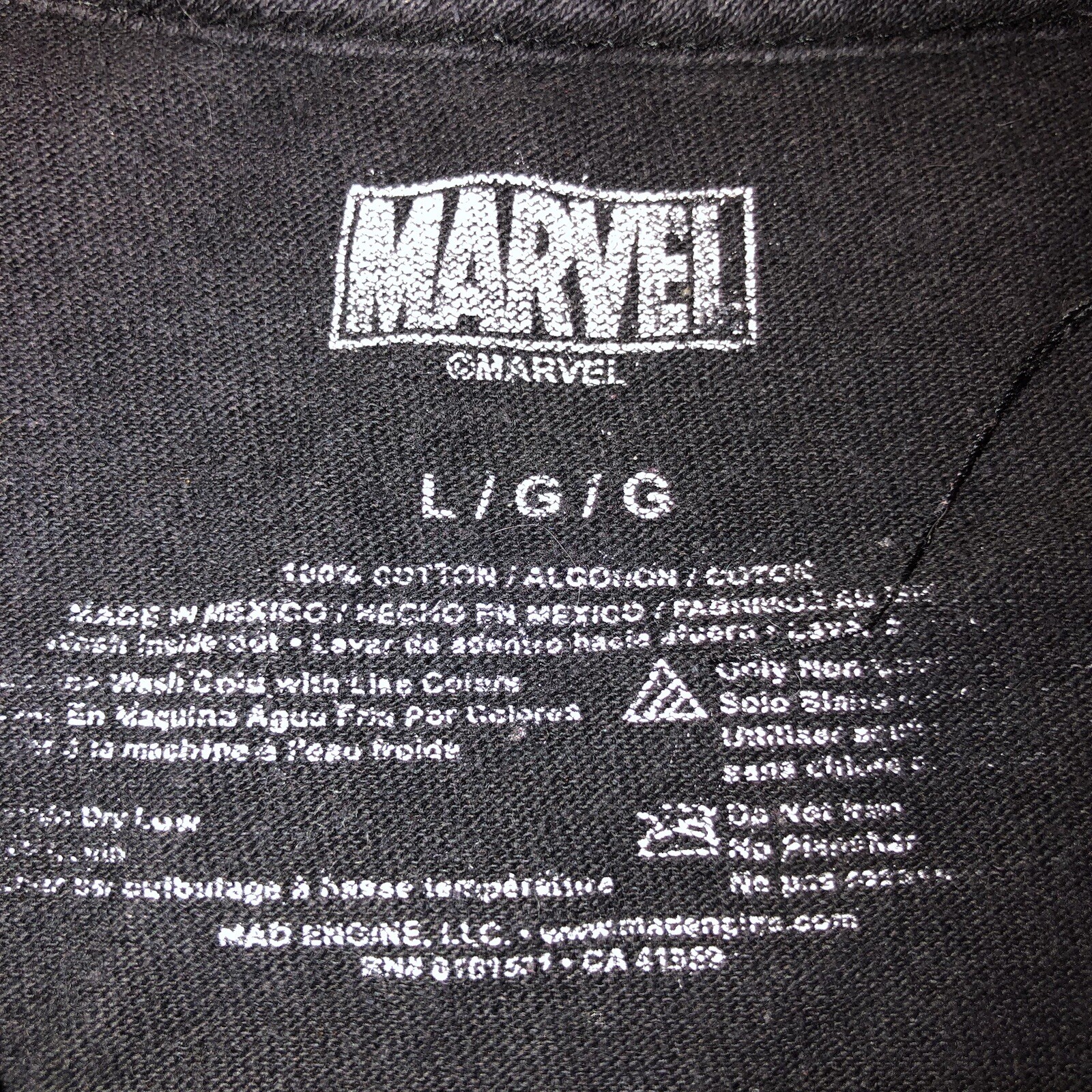 Men’s Marvel Thanos Black T-Shirt Adult Size Large