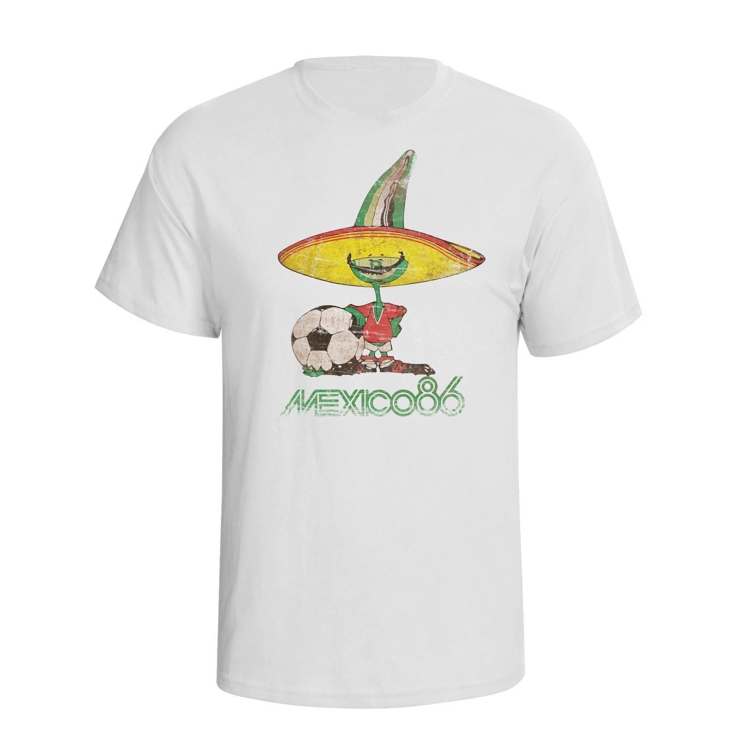 Mexico 86 Football World Cup 2026 Mascot Mens Retro Distress 1986 T-Shirt S-5XL