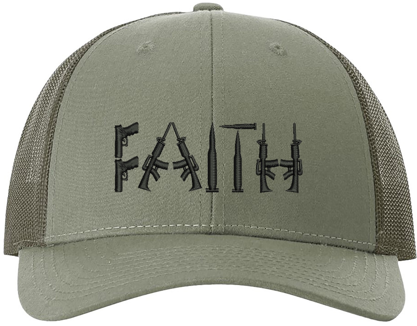 Faith Guns 2nd Amendment Richardson Embroidered One Size Fits All Trucker Hat