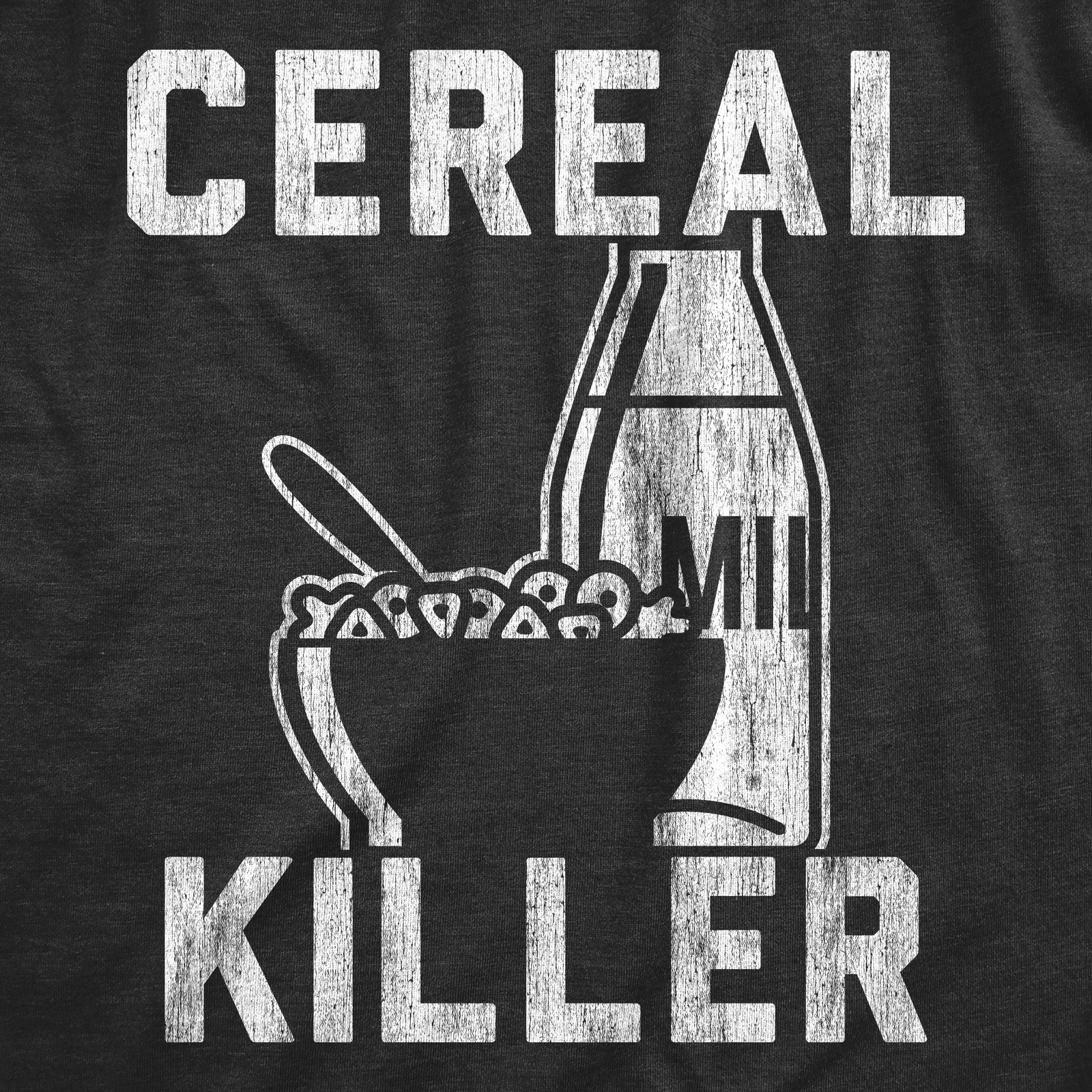 Mens Cereal Killer T Shirt Funny Breakfast Serial Sarcastic Wordplay Graphic Tee
