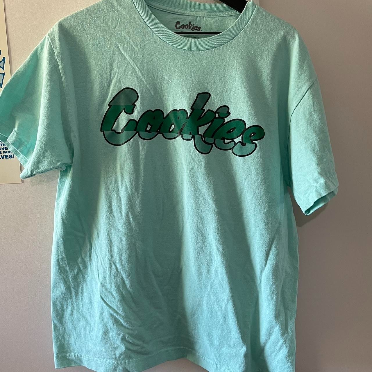 Turquoise Cookies Logo T Shirt Size L