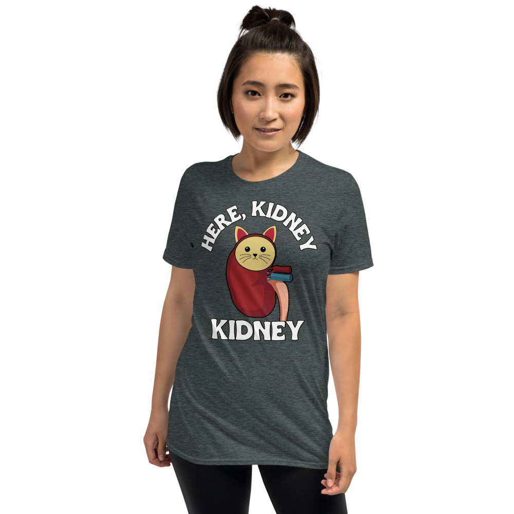 Funny Kidney Donor Or Transplant Here Kidney Kidney Cute Cat Pun Unisex T-Shirt