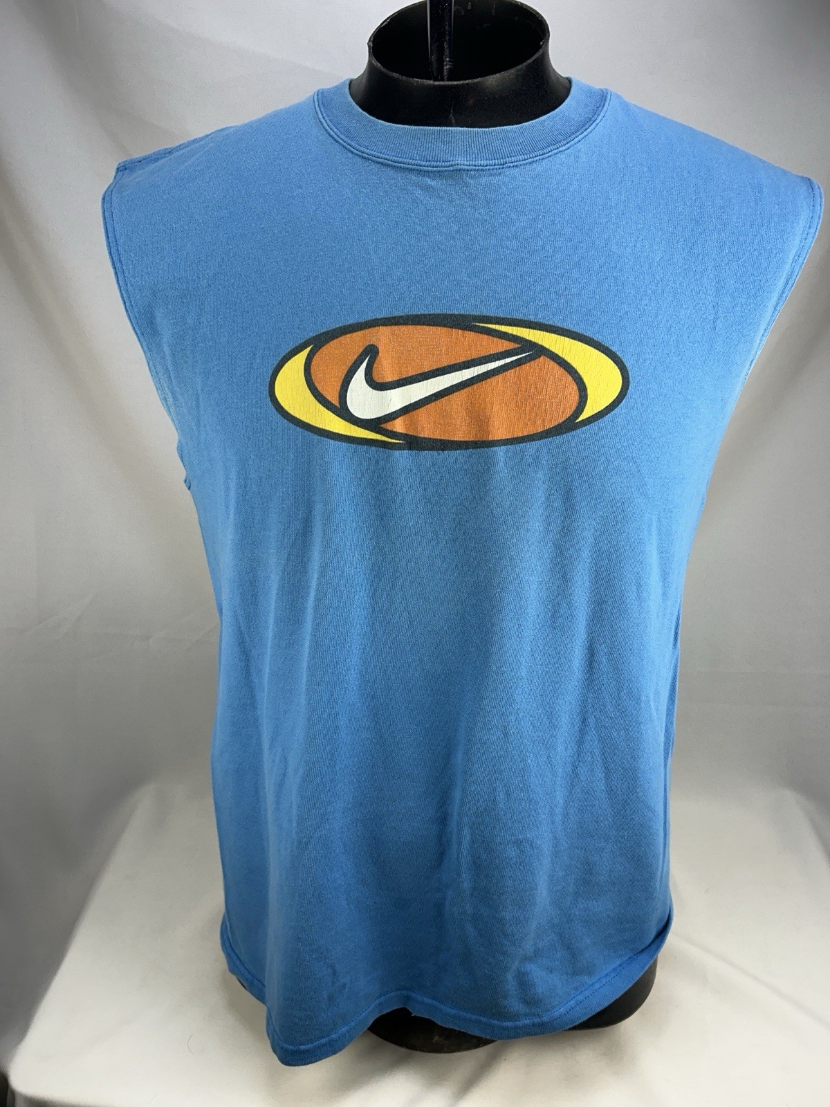 Vintage Nike Shirt Mens M Tank Sleeveless Center Swoosh Basketball Made In USA