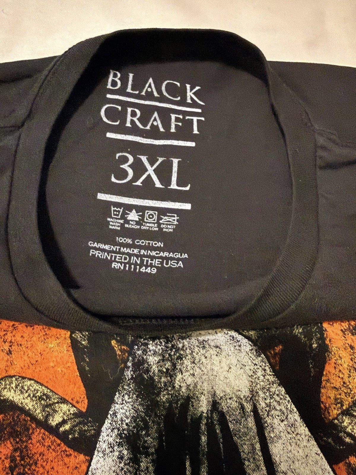 Black Craft Cult T-Shirt Short Sleeve, Size 3XL