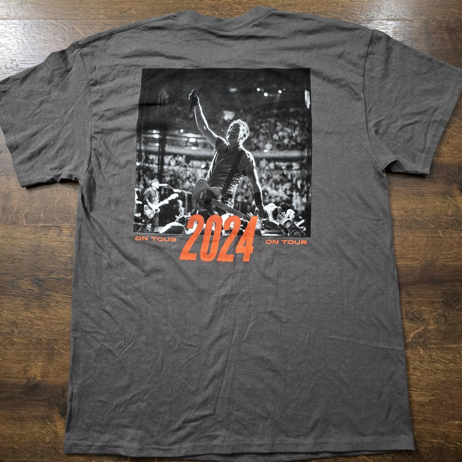 Springsteen E Street Band Shirt Mens Large Gray 2024 On Tour Concert Tee