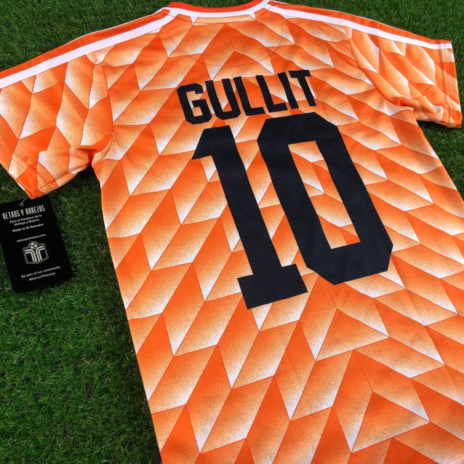 Classic Retro Netherlands Holland 1988 GULLIT 10 Football Shirt Jersey Size M