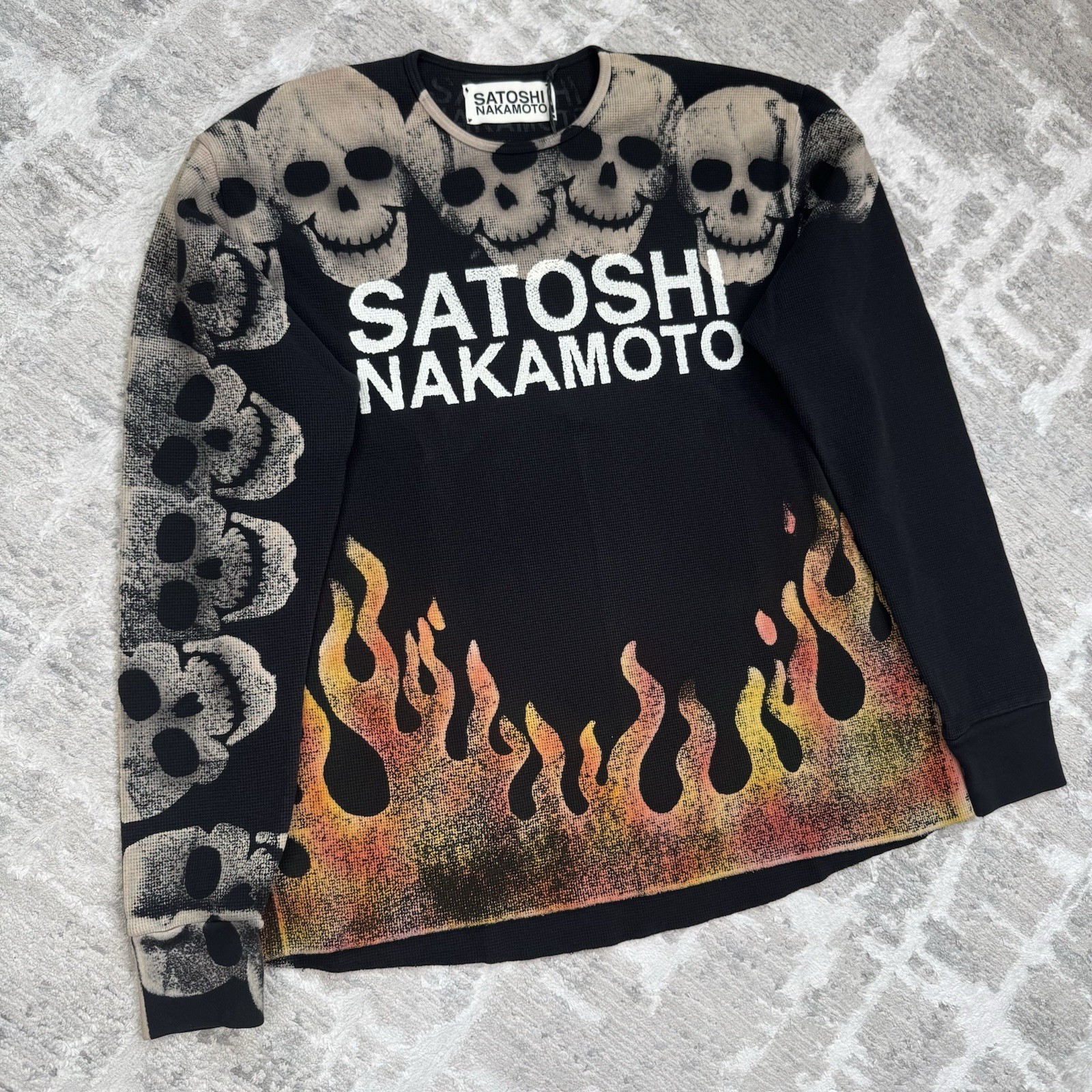 Satoshi Nakamoto Lost Boys Skull Thermal Long Sleeve Shirt