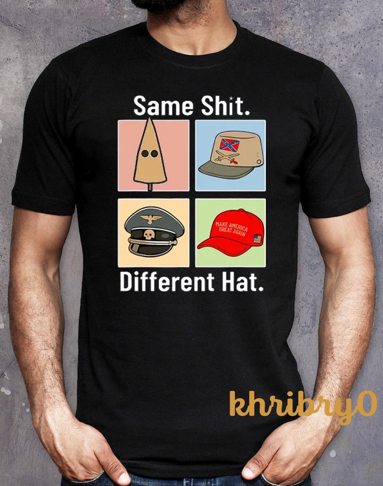 Same Sht Different Hat Anti Trump Funny Protest T-shirt