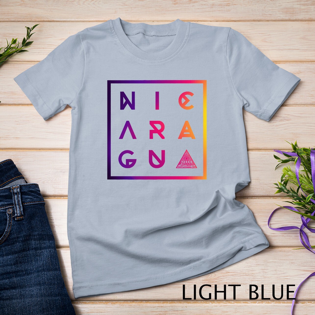 Colorful Geometric Nicaragua Premium T-Shirt Unisex T-shirt