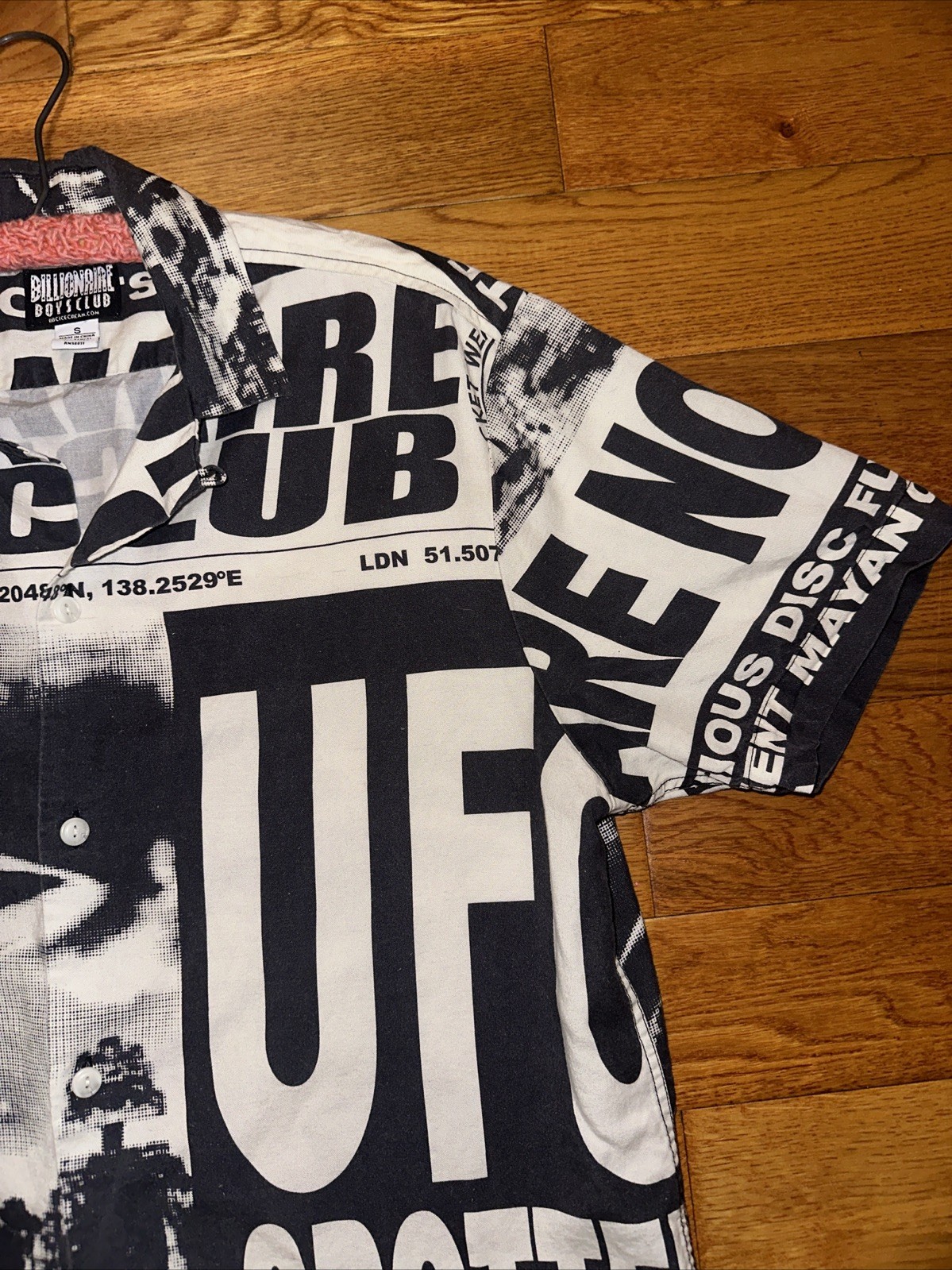 Billionaire Boys Club Men UFO Short Sleeve Woven Shirt White Small