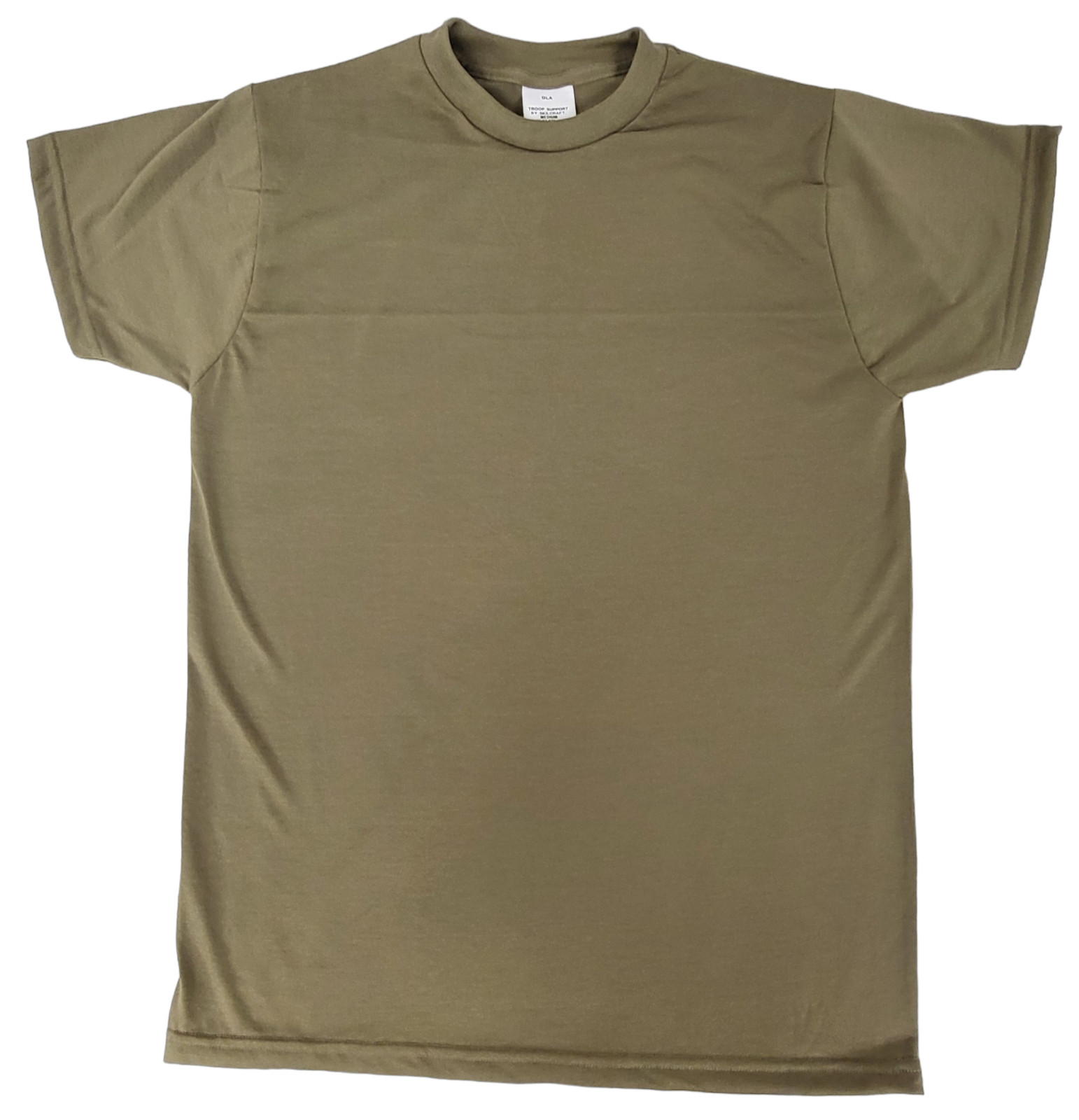 (4 PACK) DLA Skillcraft Troop Support Coyote Med Crew Neck Army Military T-Shirt