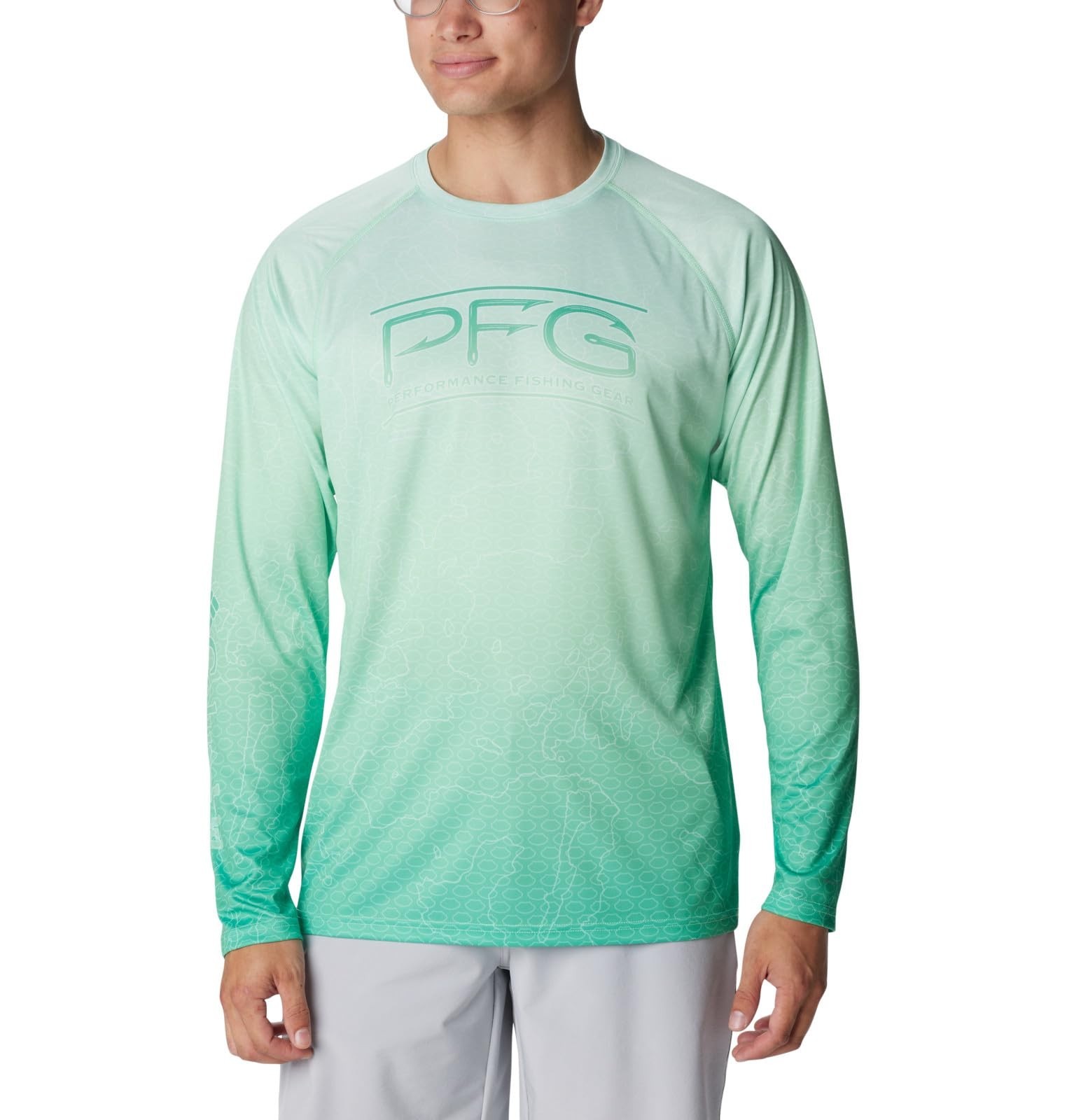Columbia Super Terminal Tackle PFG Long Sleeve Men’s Med Ocean Mint 2069251367