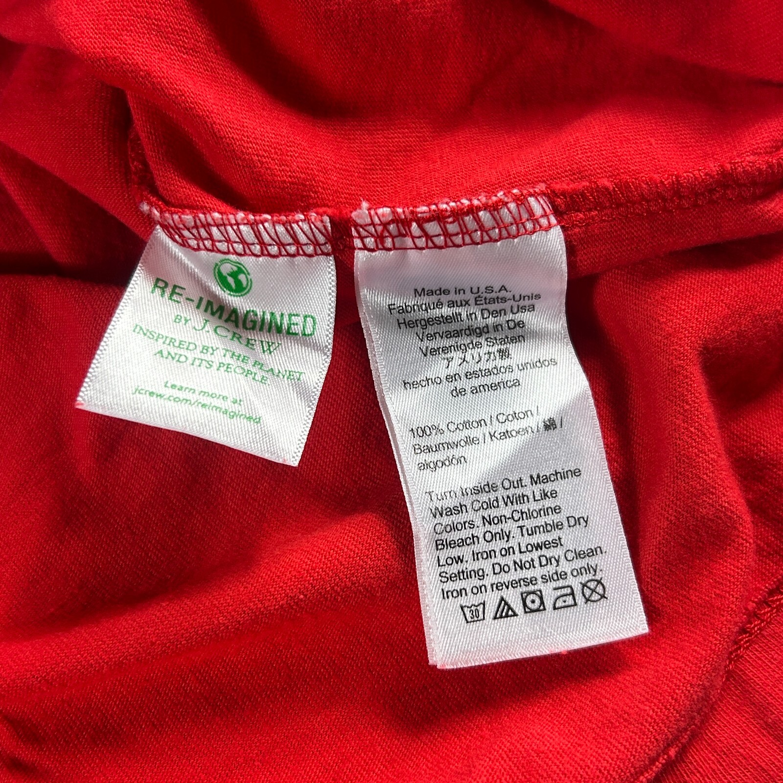 J.Crew Men’s Graphic Tee Shirt “NY Crew” Red Size Small Made In USA NWT $49.50