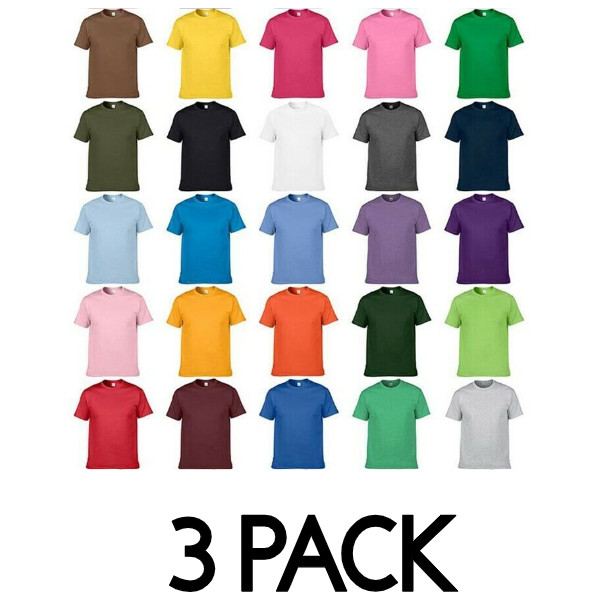 3x PREMIUM SOLS REGENT Men’ T-Shirt Cotton Plain Short Sleeve Top UPTO 5XL PLUS
