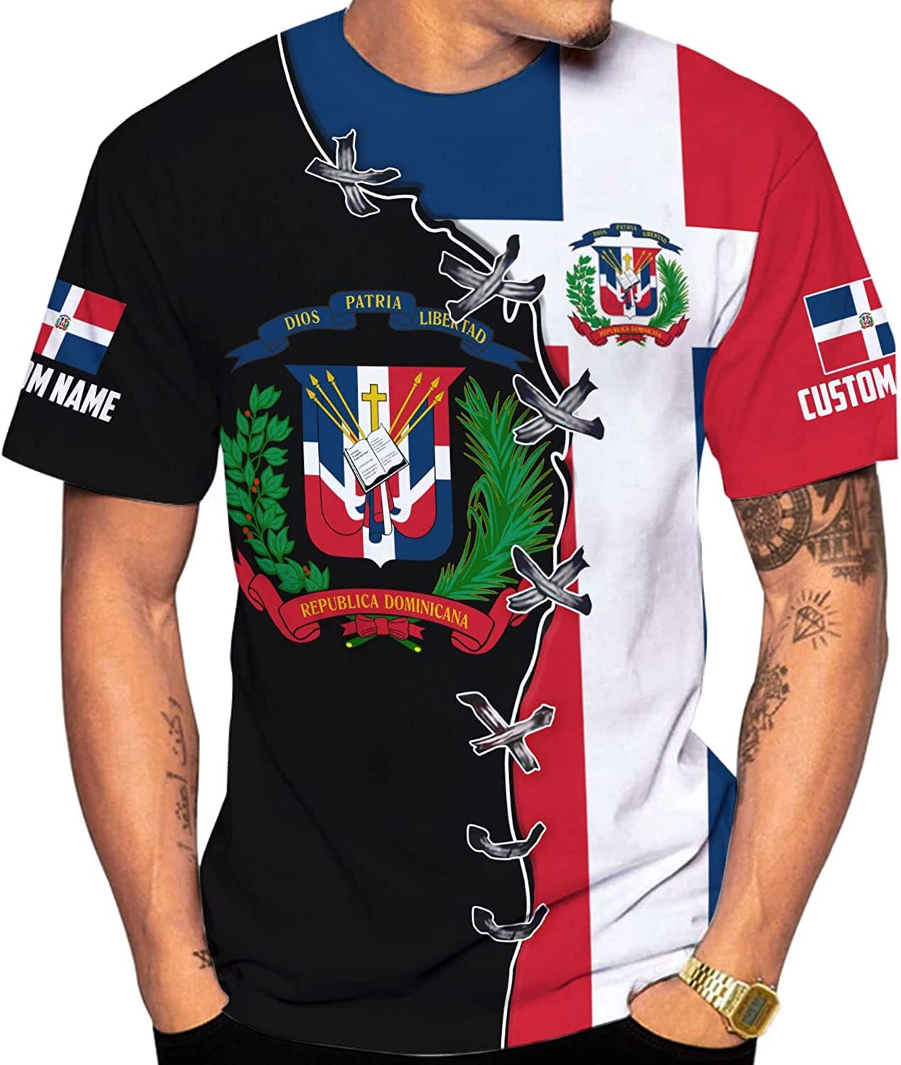 Personalized Dominican Republic Shirts 3D, Republica Dominicana Tshirt, Dominica