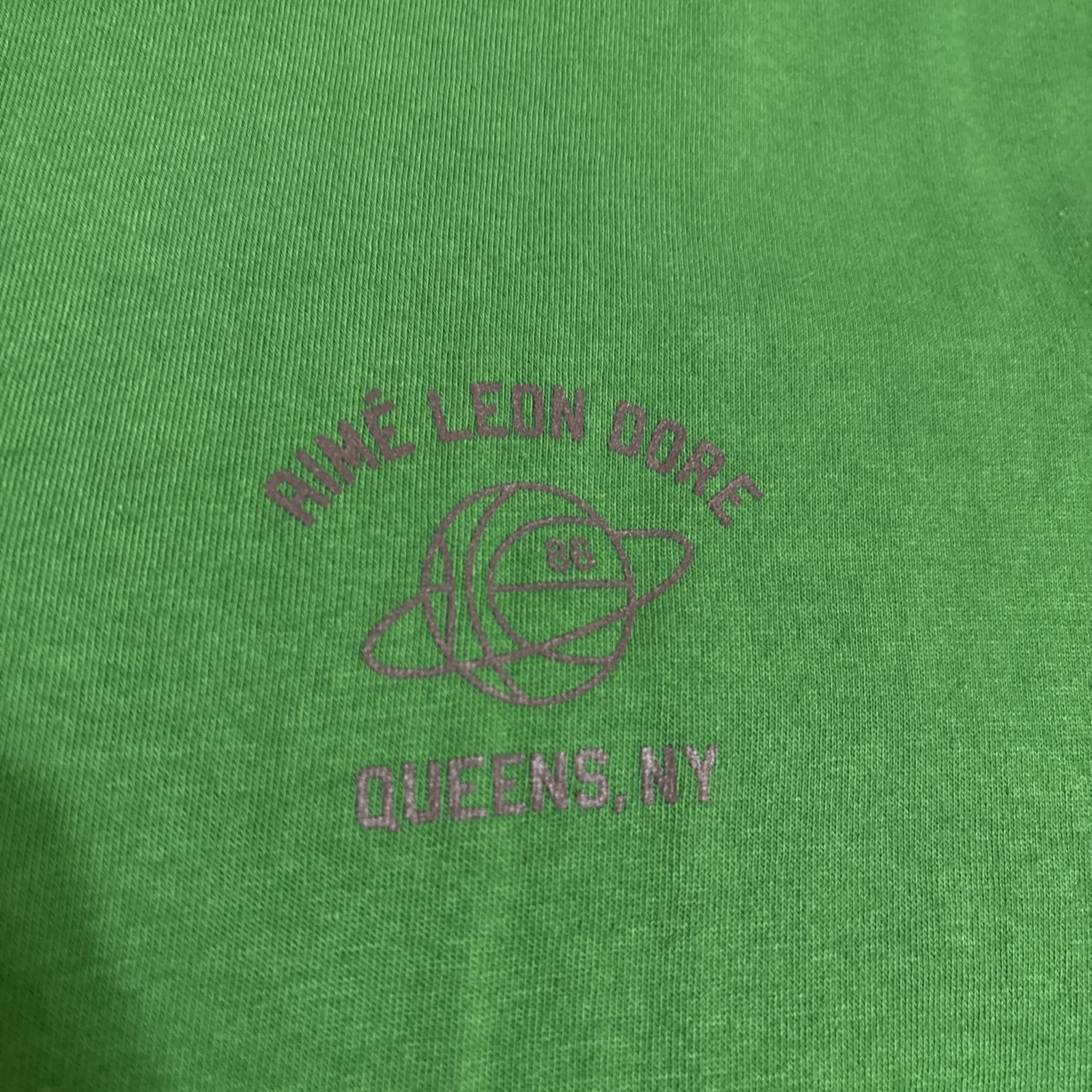 Aime Leon Dore ALD 86 Classic Tee Basketball Camp Retro Logo T-Shirt Green Large