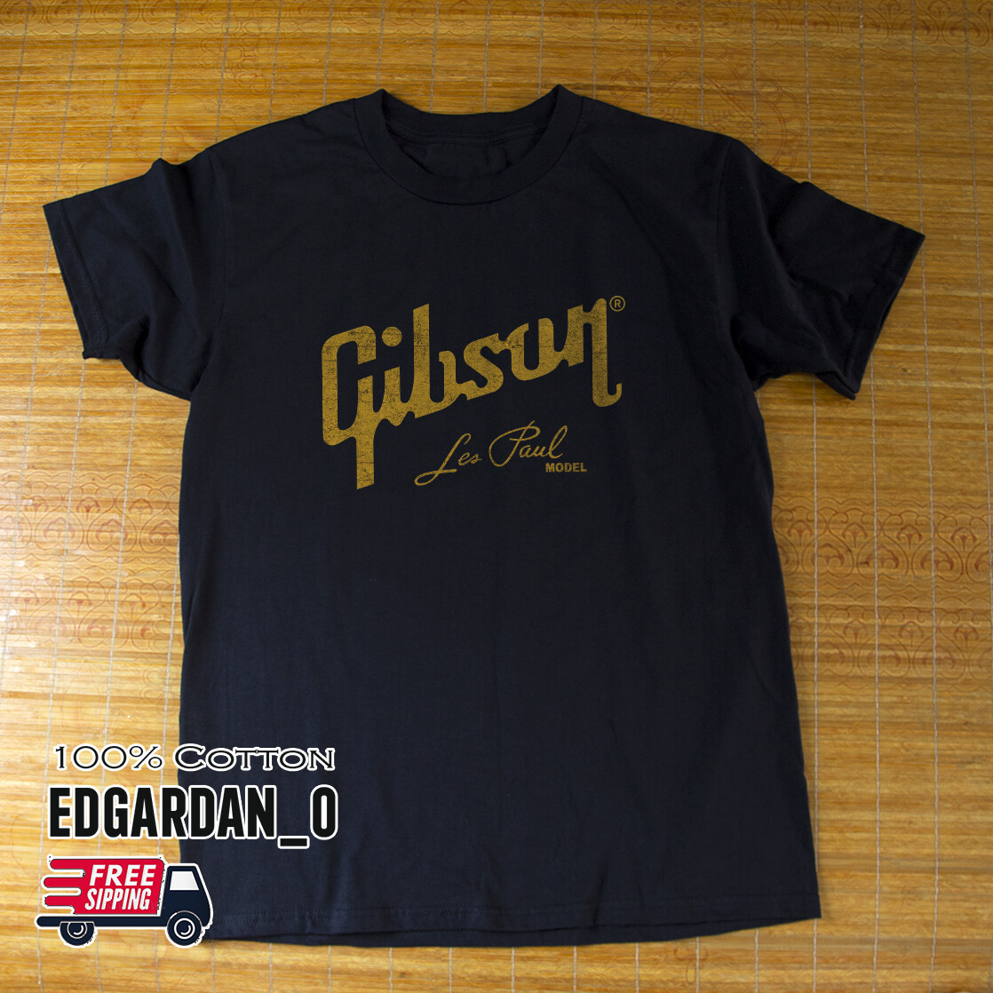 Gibson Les Paul Model Logo Black Unisex T-shirt S-5XL Free Shipping