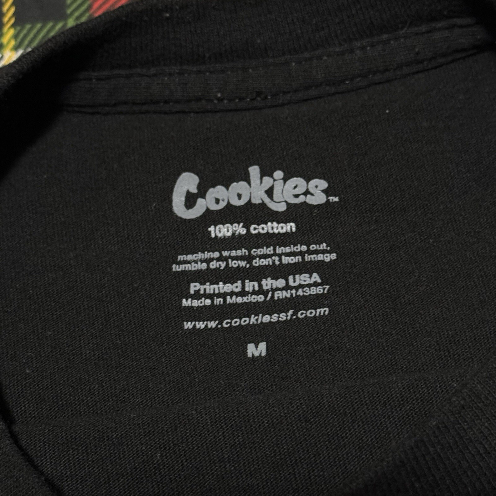 Cookies SF Ghostbusters Black T-Shirt Size Medium 100% Authentic Cotton PREOWNED