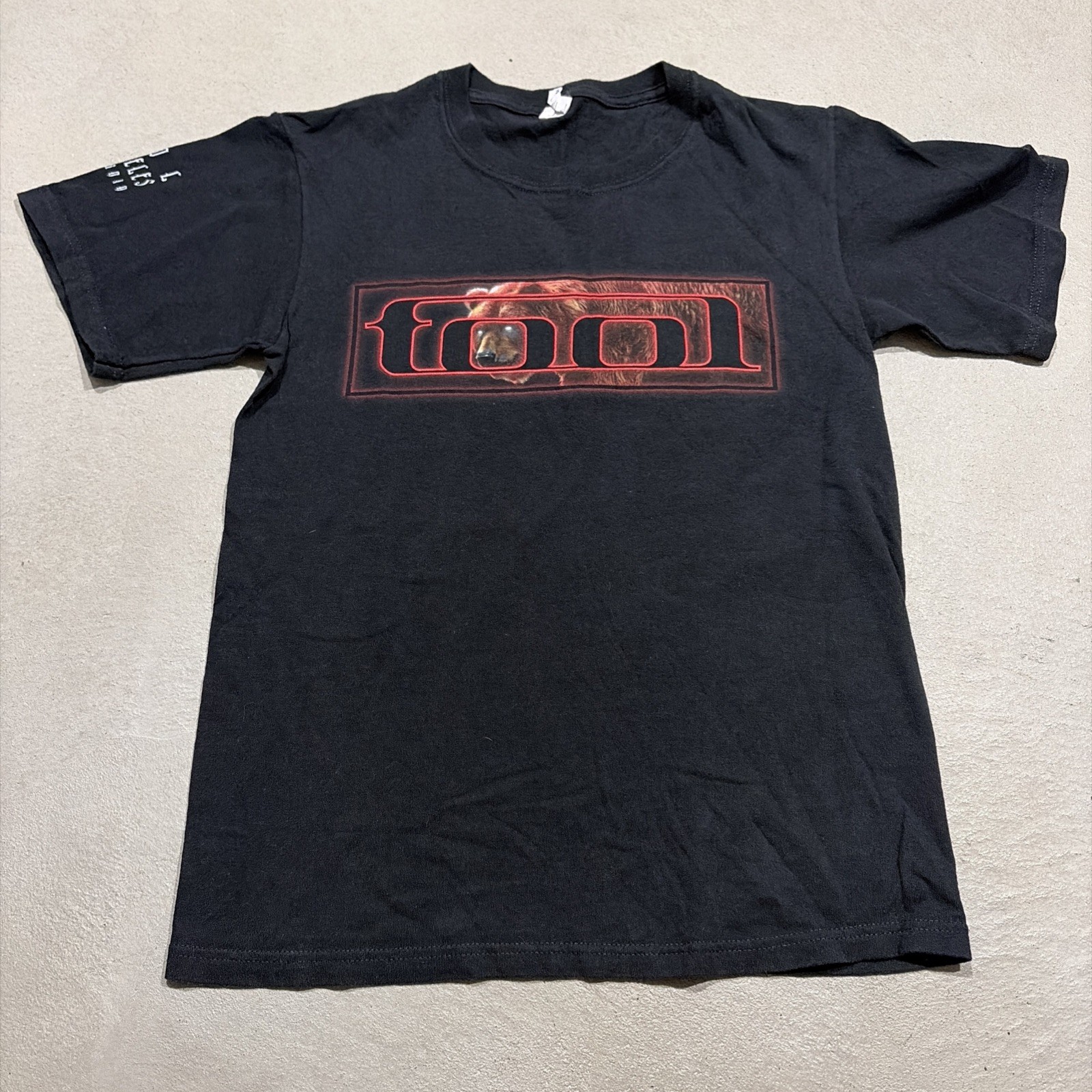 Y2K TOOL California Republic Bear Tour Black Double Print T-Shirt Sz Small