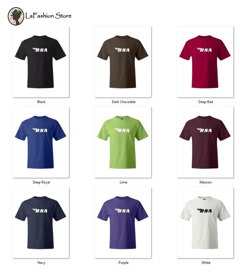 BSA Logo Retro Motorcycles Vintages shirts S-5XL