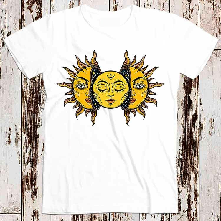 Moon Inside of The Sun Tarot Psychedelic T Shirt 8586