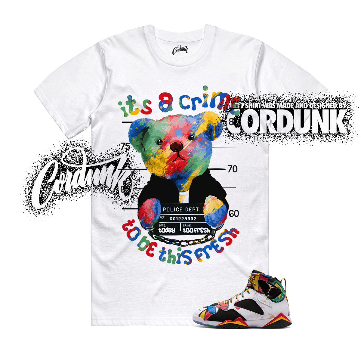 7 Miro 2026 Multicolor Red Yellow Blue Green White T Shirt Match CRIME