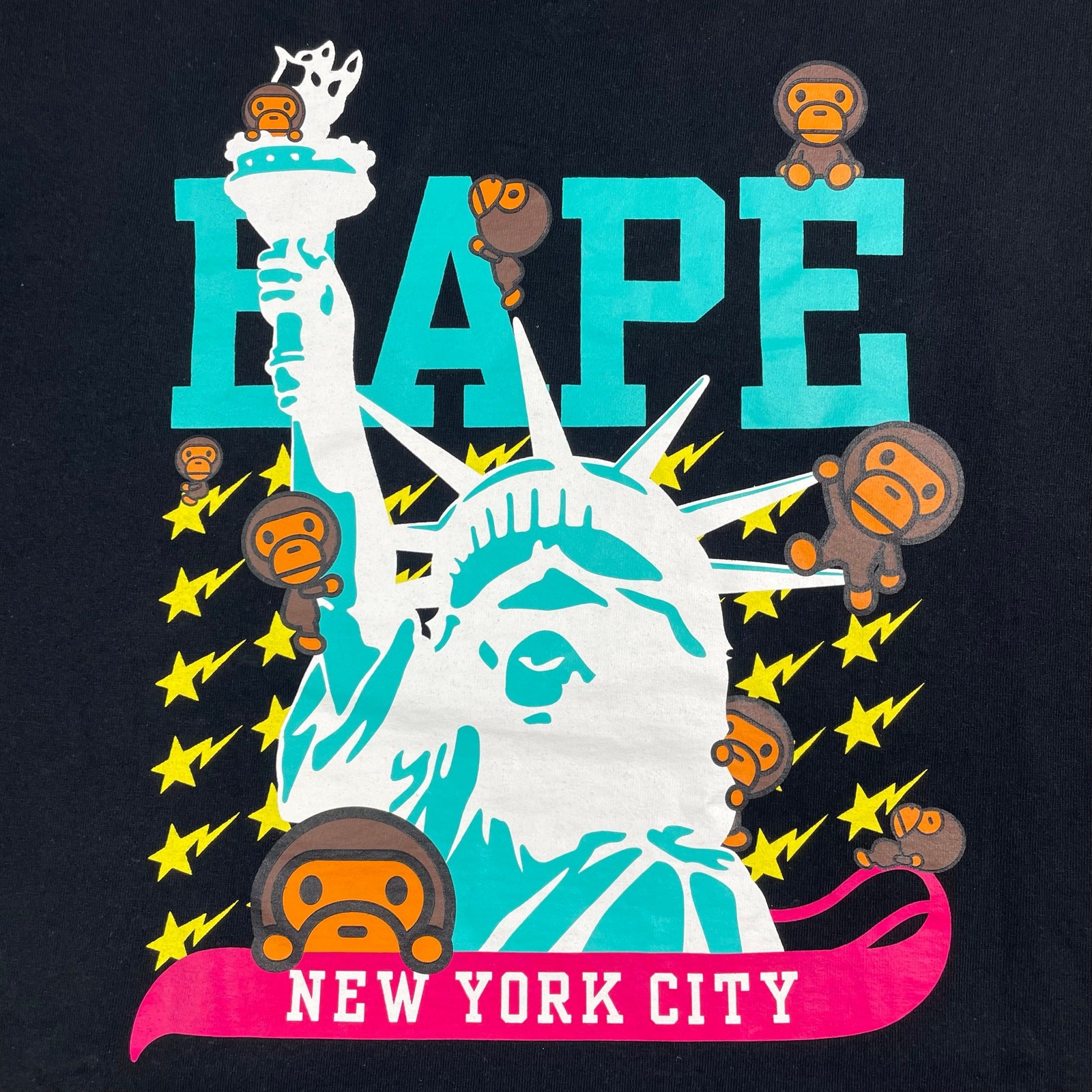 BAPE Baby Milo NYC Statue Of Liberty Tee – Size M
