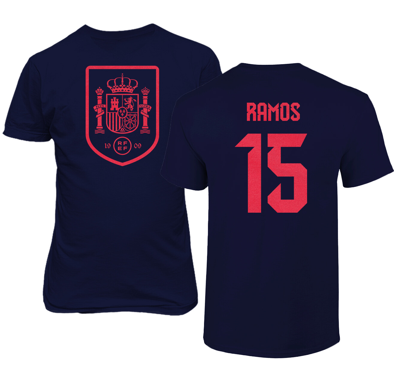 Spain Soccer #15 Sergio Ramos World Football Fans Adult and Youth T-Shirt