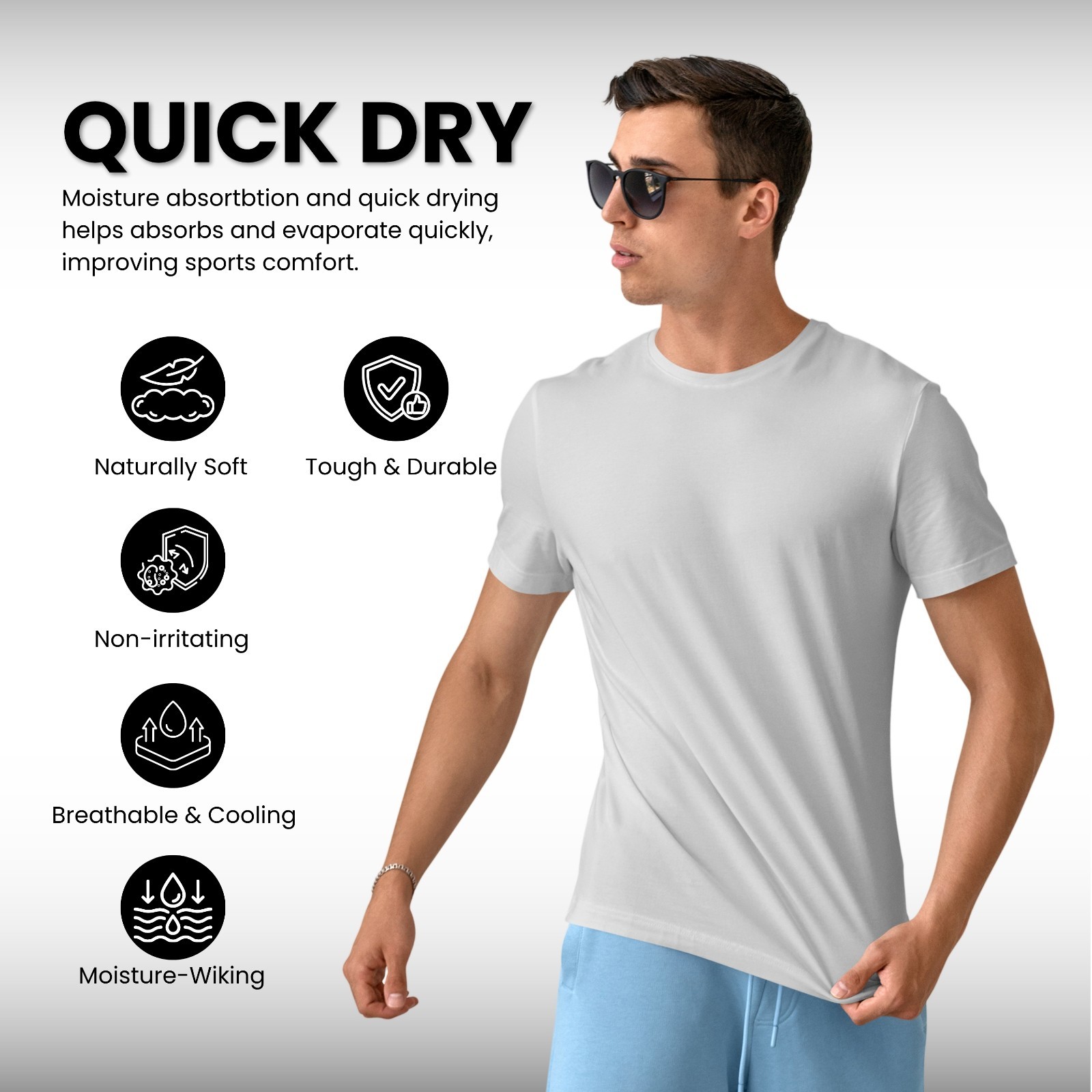 Heavy cotton plain t-shirt men crew neck blank short sleeves tee 1 Pack S-4XL