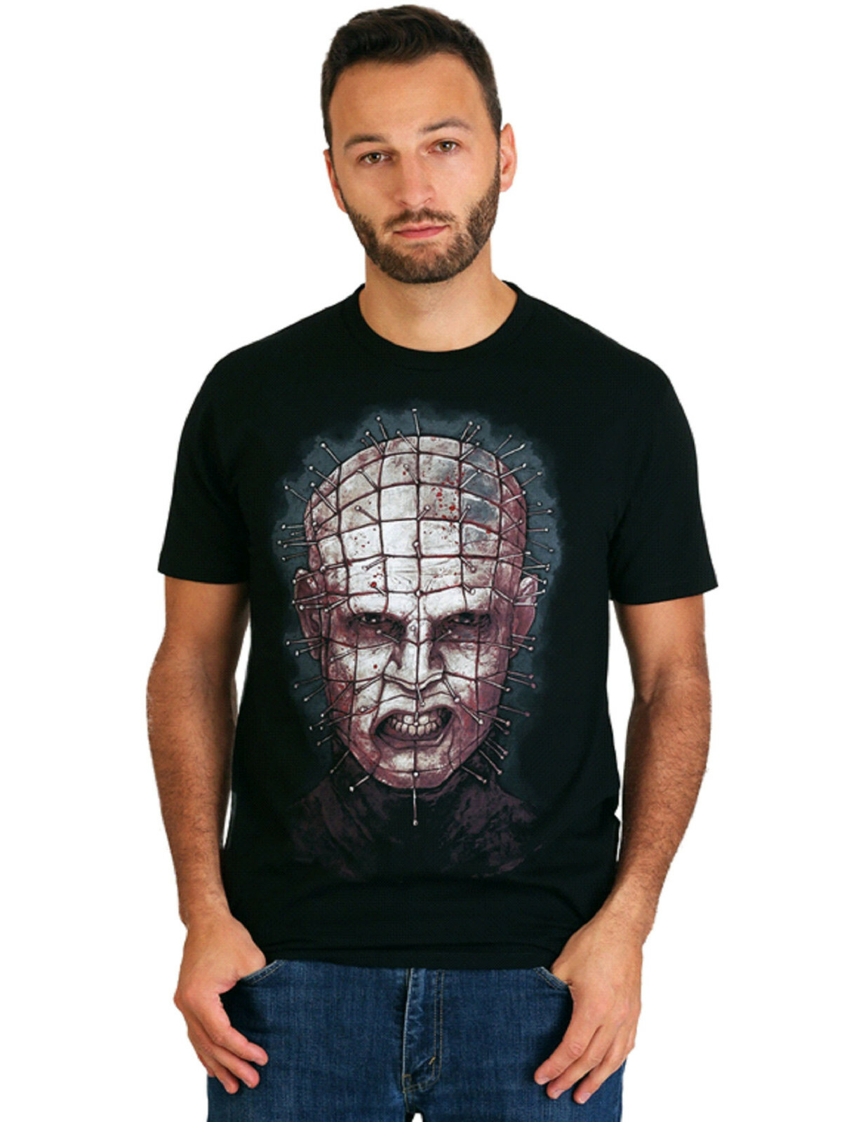 Hellraiser Pinhead Black Short Sleeve Men’s T-shirt NEW