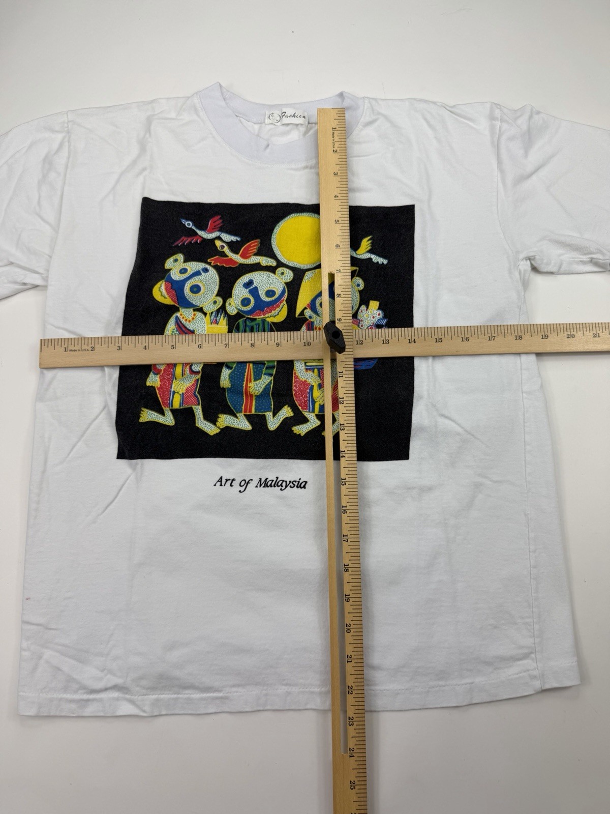 Vintage Art of Malaysia Souvenir Tourist Graphic T Shirt Sz M Single Stitch 90s