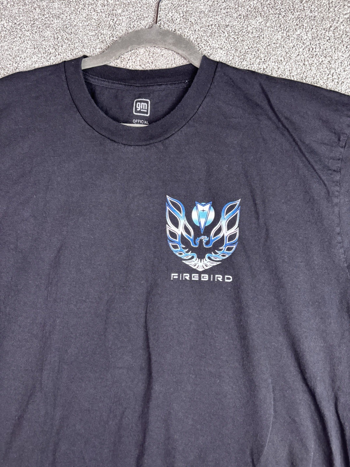 Pontiac Firebird GM Official Black Graphic T Shirt Men’s XL