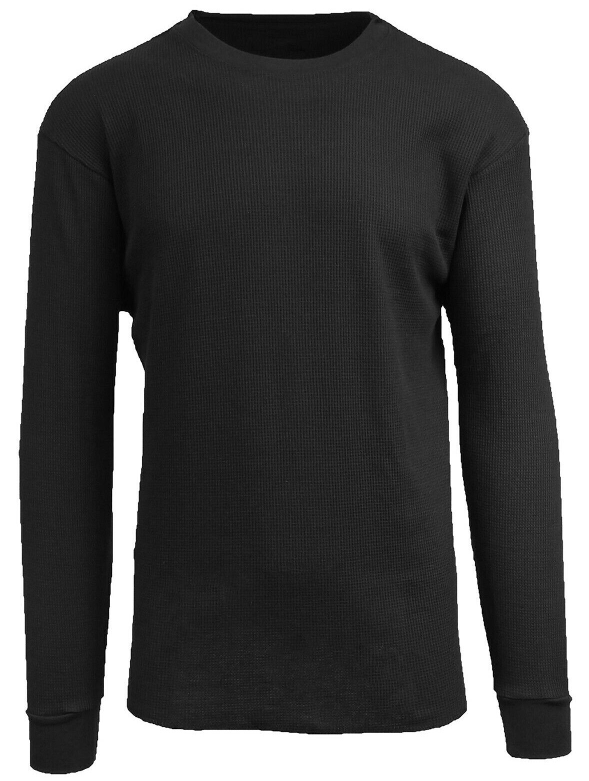 Men’s Crew Neck Waffle-Knit Long Sleeve Thermal Shirts (S-5XL) NWT Free Shipping