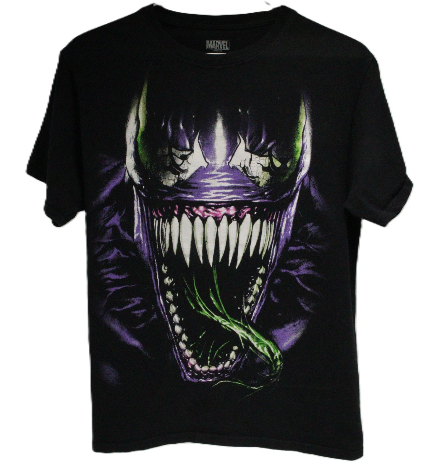 Marvel Venom Graphic T-Shirt Men’s Size S/C/P (34/36) Black Short Sleeve T0248