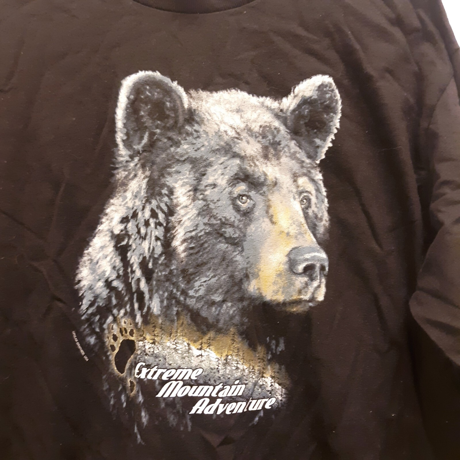 Alstyle Apparel & Activewear long Sleeve Sweater Mens M black Bear