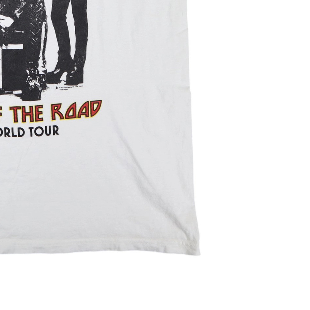 Kiss End Of The Road Mens Graphic T-Shirt White Short Sleeve Crew Neck