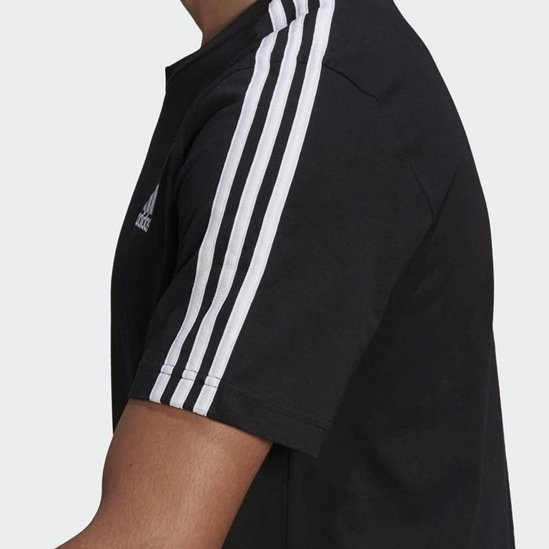 ADIDAS Men’s Essentials 3-Stripes Tee Black / White