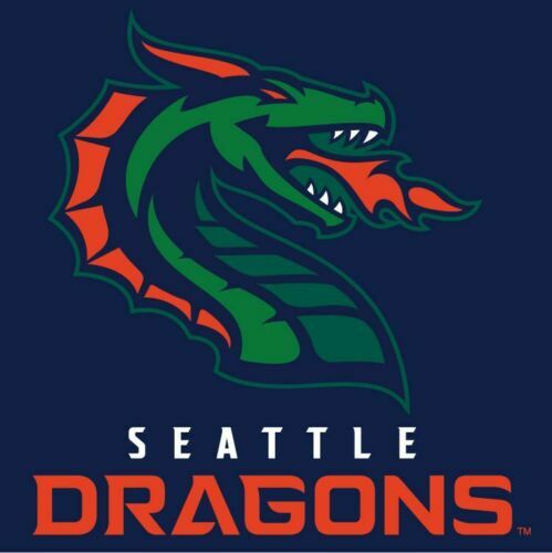 XFL Football Seattle Dragons Embroidered T-Shirt S-6XL, LT-4XLT NFL New