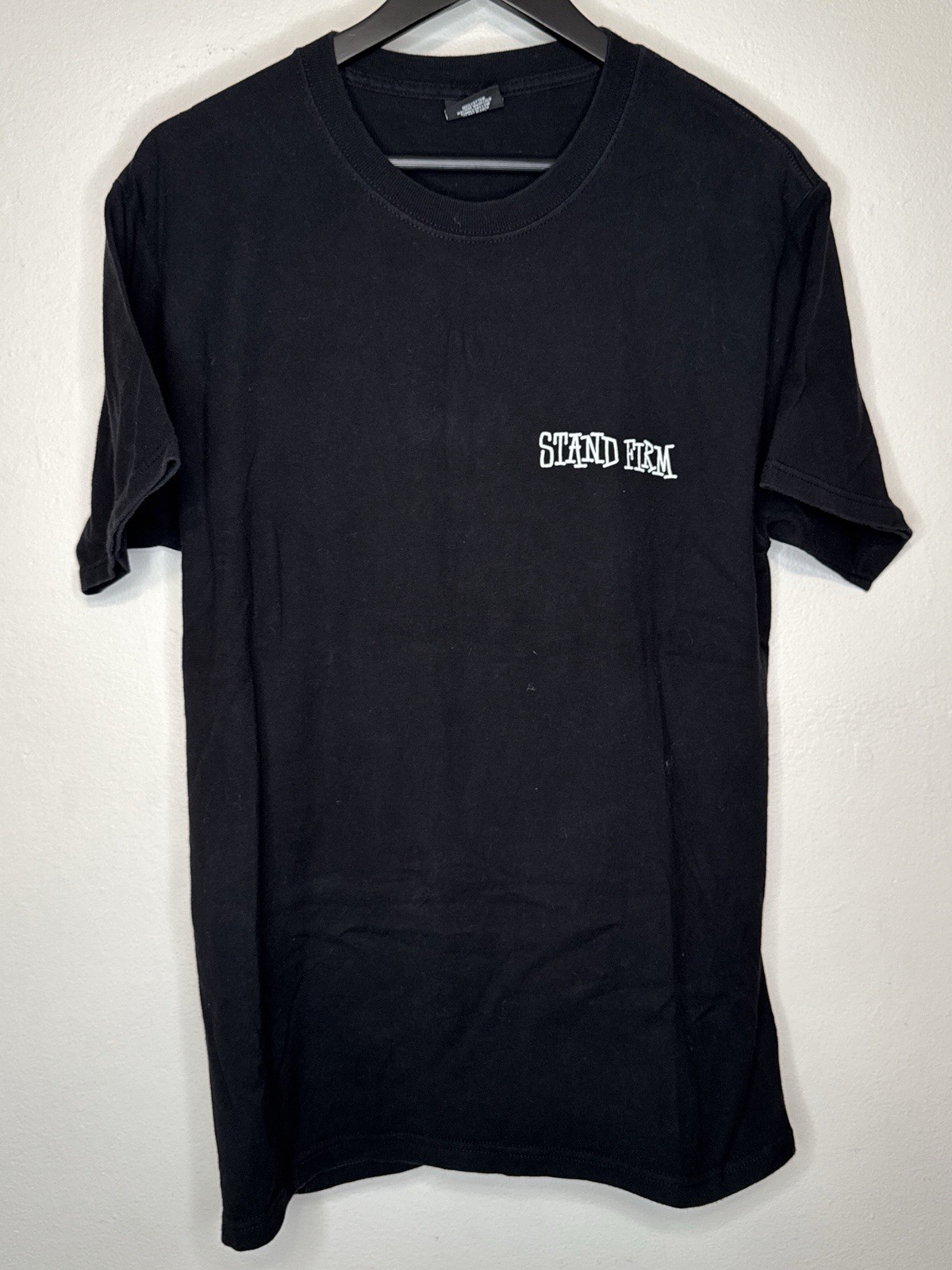 Stussy End Racism Now Stand Firm Tee Black Size M Streetwear Skate Shirt