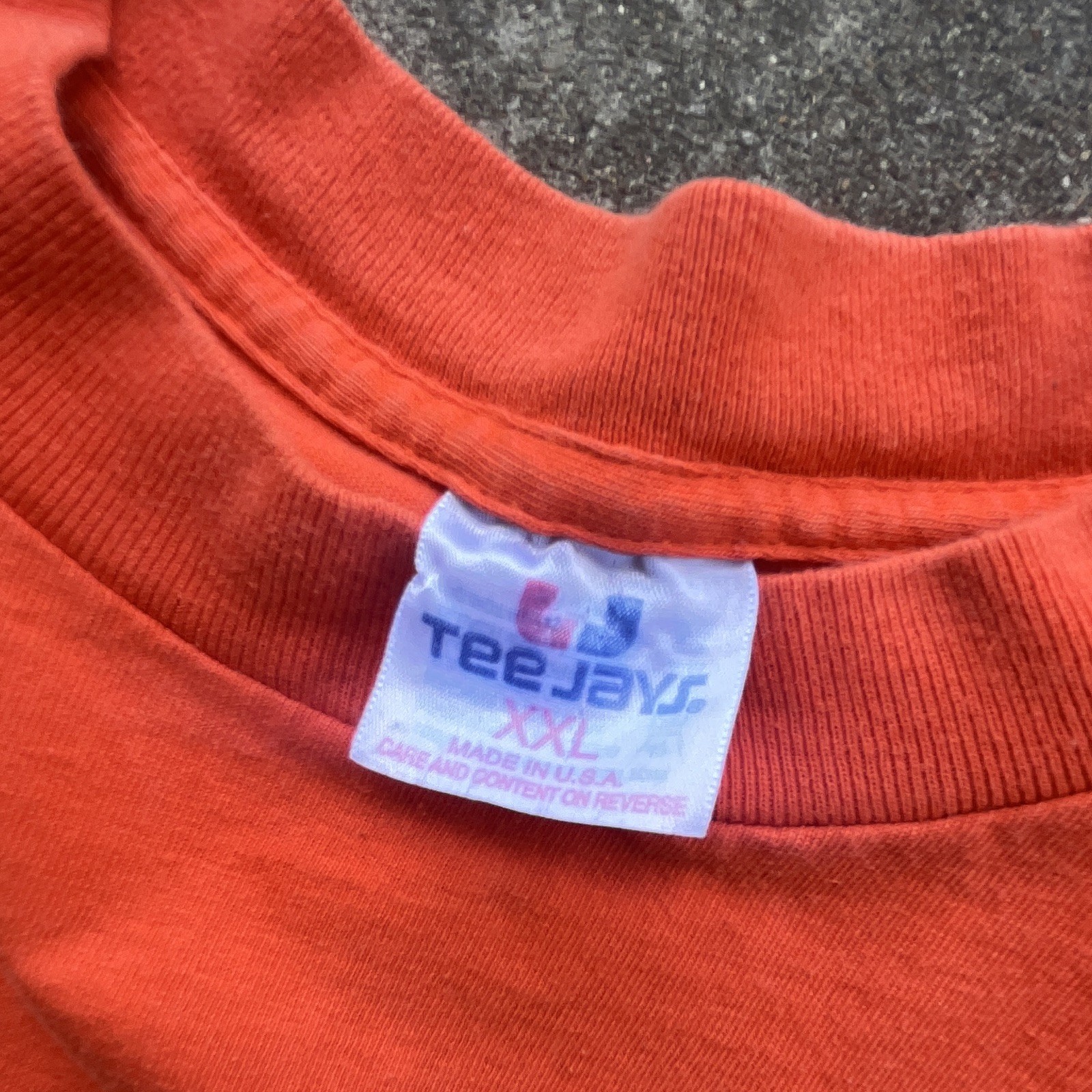 Tee Jays Vintage 90s Men’s XXL Orange Cotton Graphic Pocket Bike Week ’98 Tee