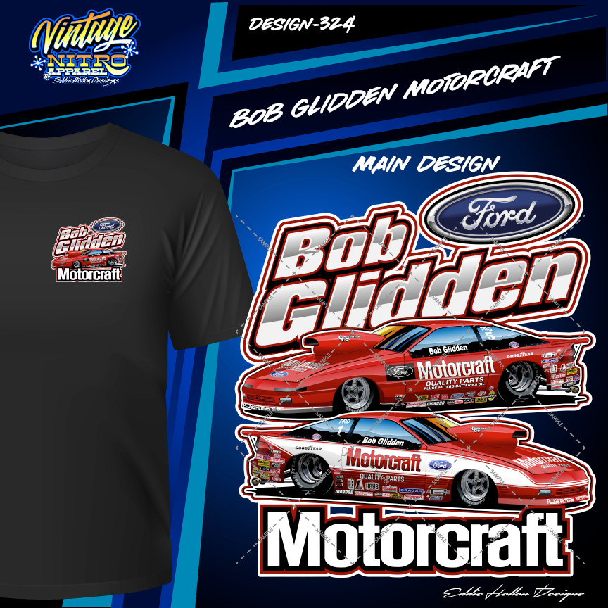 Bob Glidden’s Motorcraft Probe Pro Stock Cars Vintage style (324) T-Shirt