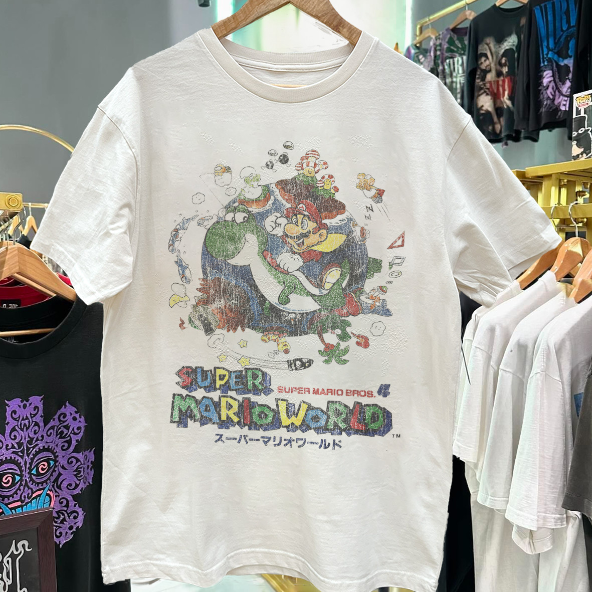 Super Mario World ’98 Japan Washed T-Shirt White L